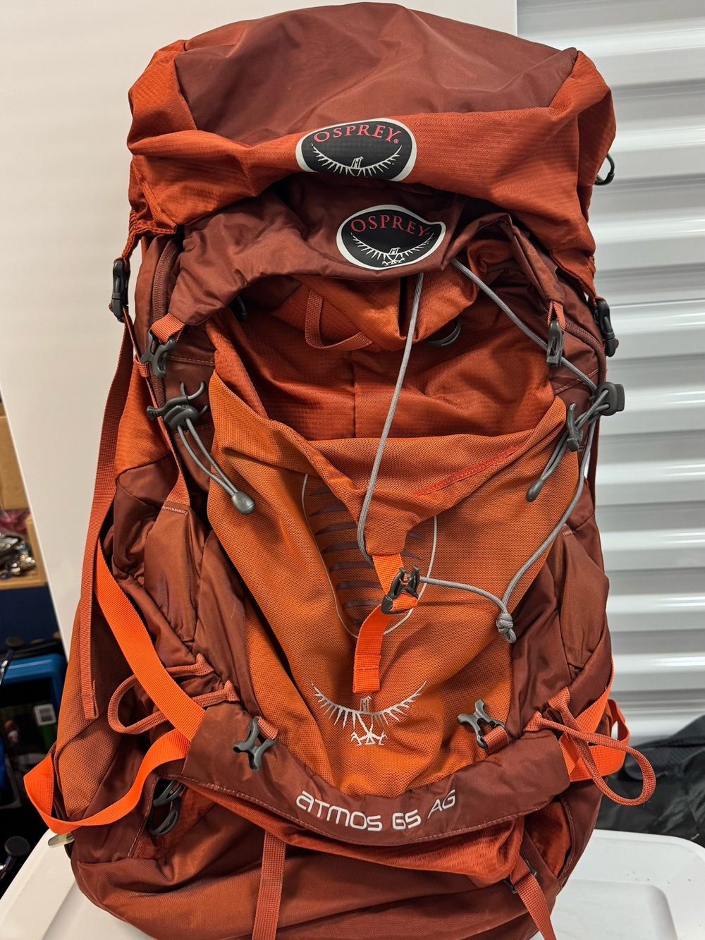 OSPREY Atmos 65 AG Backpack — Rust/Burnt Orange